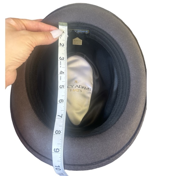 STACY ADAMS Men's Crushable Wool Felt Snap Brim Fedora Hat Large - Picture 8 of 11